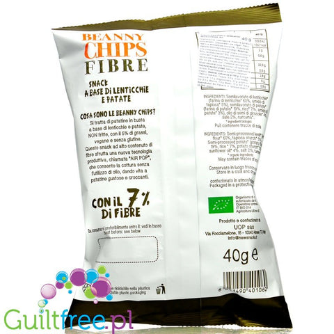 Beanny Chips Pepe e Limone fat-free hot air roasted lentil snack