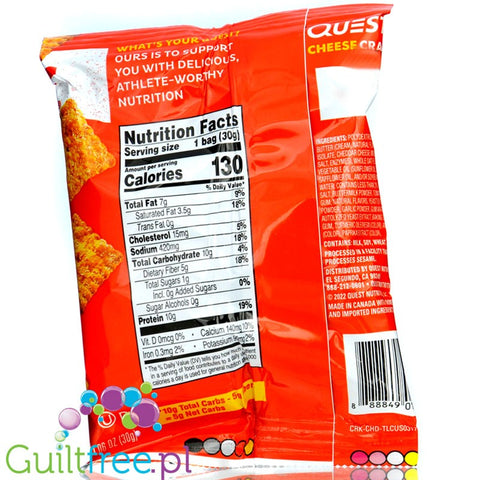 Quest Chesse Crackers Cheddar Blast - serowe keto krakersy 10g białka & 5g węgli