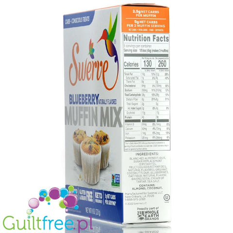 Swerve Blueberry Muffin Mix - bezglutenowa keto mieszanka na muffiny jagodowe bez cukru