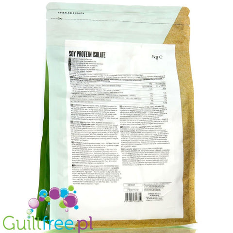 MyProtein Vegan Soy Protein Isolate Unflavored 1kg