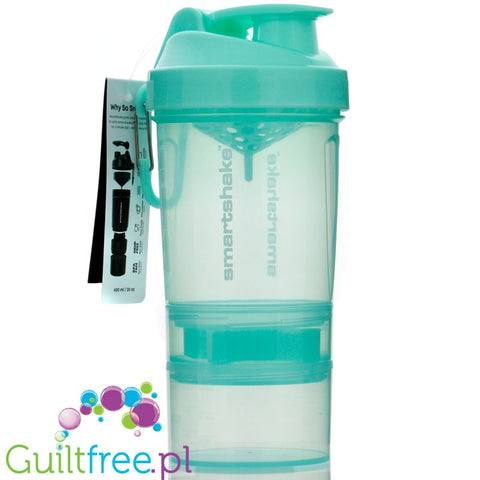 SmartShake Original2Go Mint Green Shaker 600ml - miętowy szejker z ruchomym uchwytem