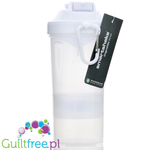 SmartShake Original2Go Pure White Shaker 600ml - Czysta Biel, szejker z ruchomym uchwytem