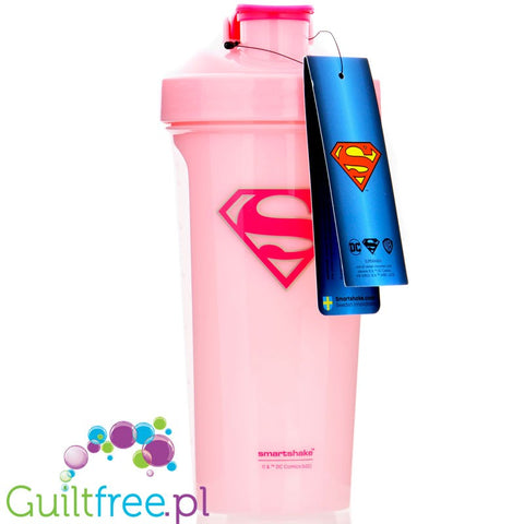 SmartShake Lite DC Cosmics Supergirl 800ml - różowy szejker z ruchomym uchwytem