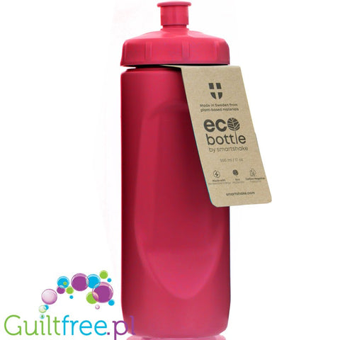 SmartShake EkoBottle Squeeze, Deep Rose 500ml - bidon / butelka na wodę z ekologicznego tworzywa sztucznego