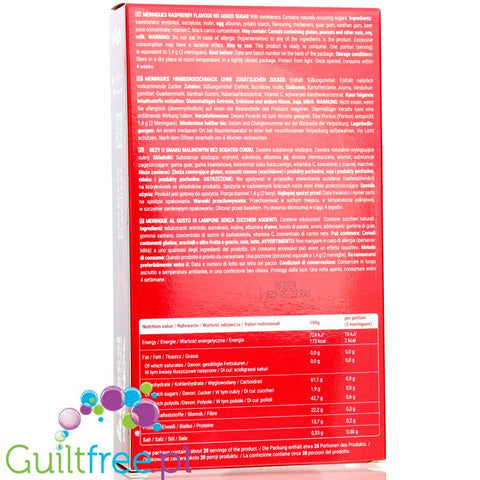 Locco Meringue Raspberry - bezy bez cukru z erytrytolem, 1kcal w sztuce, Malina