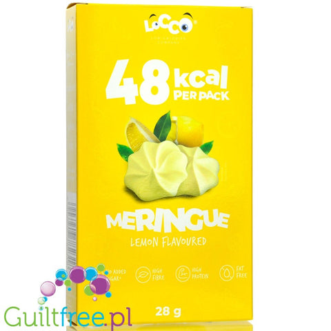 Locco Meringue  Lemon - bezy bez cukru z erytrytolem, 1kcal w sztuce, Cytryna