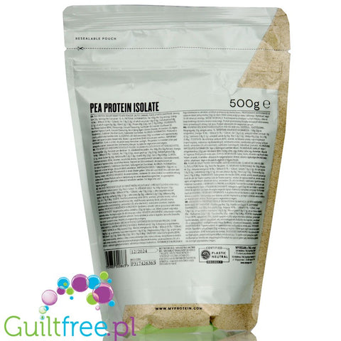 MyProtein Vegan Pea Protein Isolate Salted Caramel 0,5 kg -  izolat białka grochu o smaku Solonego Karmelu, zero cukru