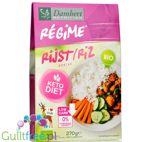Damhert Regime Keto Diet Riz Konjac - organiczny makaron konjak shirataki, ziarenka ryżu