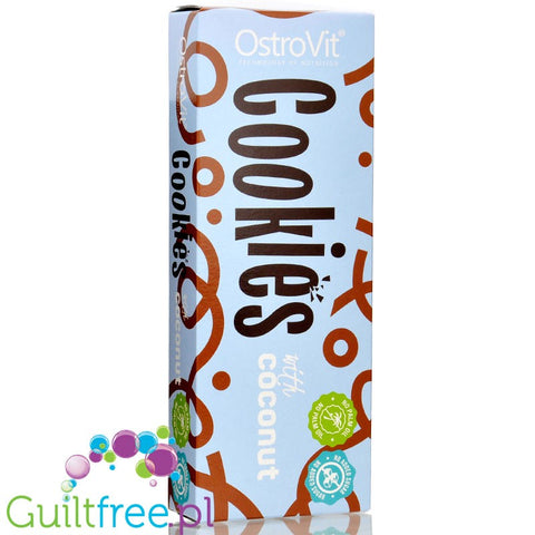 Ostrovit Cookies, Coconut - Ciastka kokosowe bez dodatku cukru i bez oleju palmowego