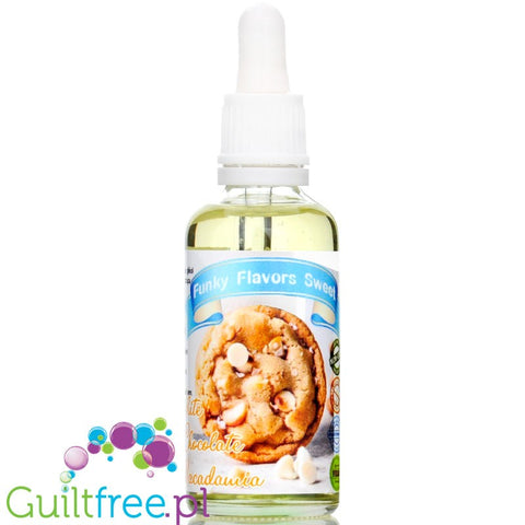 Funky Flavors Sweet White Chocolate & Macadamia - słodzony aromat bez cukru, tłuszczu i kcal, Makadamia & Biała Czekolada