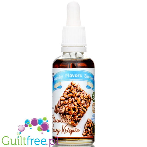 Funky Flavors Sweet Milk Choc Honey Krispie - słodzony aromat bez cukru, tłuszczu i kcal, Mleczna Czekolada & Miodowe Chrupki