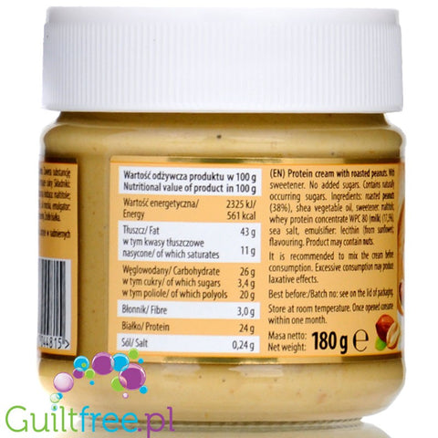 Sante GoON White Cream & Peanut Butter - biały krem białkowy z orzechami i WPC80, bez dodatku cukru