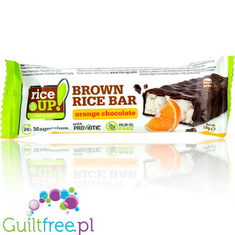 RiceUP Zero Brown Rice Bar Orange Chocolate 94kcal