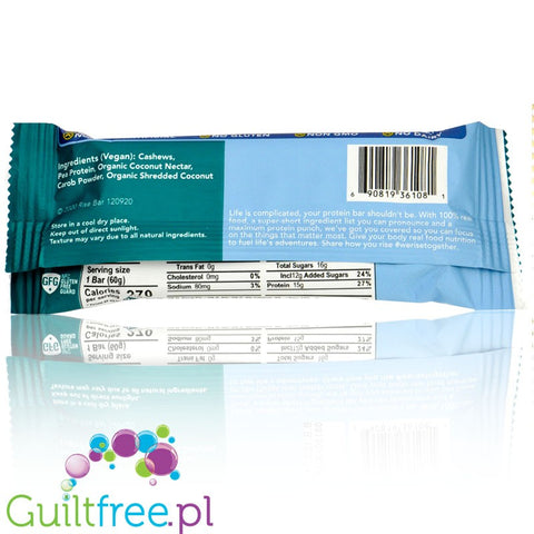 Rise Bar The Simplest Chocolatey Coconut - najprostszy baton proteinowy świata, 15g białka bez cukru i słodzików