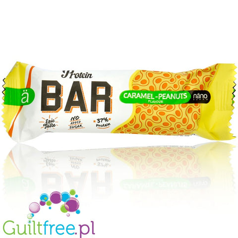 Nano Ä White Chocolate Caramel & Peanuts - pyszny baton proteinowy 21g białka, 217kcal
