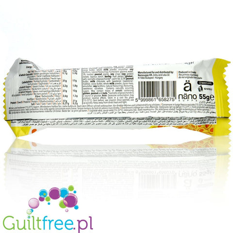 Nano Ä White Chocolate Caramel & Peanuts - pyszny baton proteinowy 21g białka, 217kcal