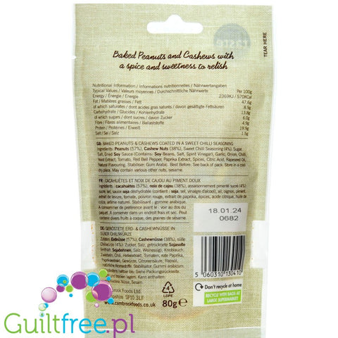 Cambrook Sweet Chilli Peanuts & Cashews 80g - keto snack