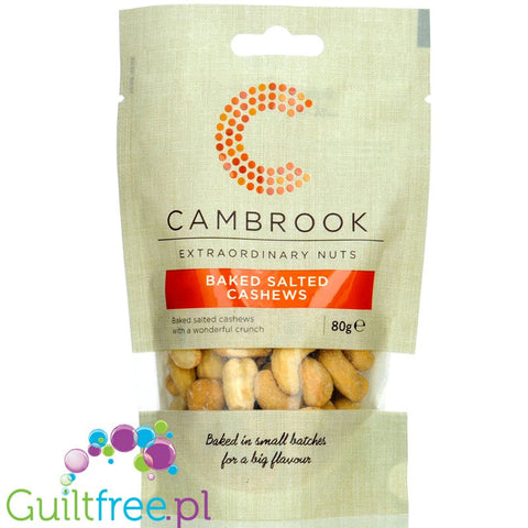 Cambrook Baked Salted Cashews - nerkowce pieczone i solone, keto przekąska