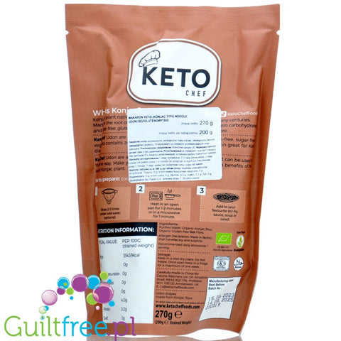 Keto Chef Organic Konjac Udon - odour fee, gluten free shirataki pasta
