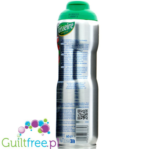 Teisseire 0% Strawberry & Raspberry - syrop bez dodatku cukru, Truskawka & Malina, na 4,8L napoju