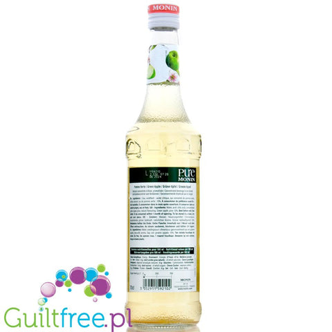 Monin Pure Non Sucré sugar free syrup, Green Apple 0,7L UE