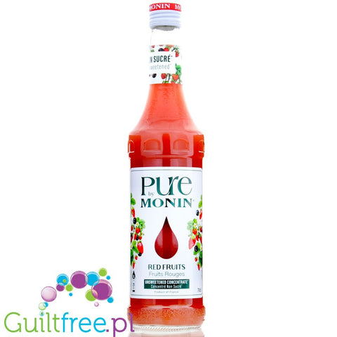 Monin Pure Non Sucré sugar free syrup, Red Fruits 0,7L UE