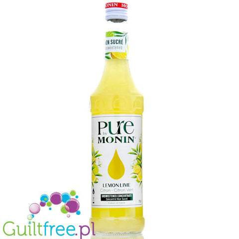 Monin Pure Non Sucré sugar free syrup, Lemon Lime 0,7L UE