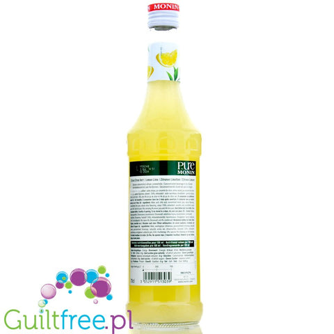 Monin Pure Non Sucré sugar free syrup, Lemon Lime 0,7L UE