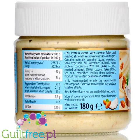 Sante GoON CocoNut Flakes & Roasted Almond - krem proteinowy z płatkami kokosa i prażonymi migdałami bez dodatku cukru