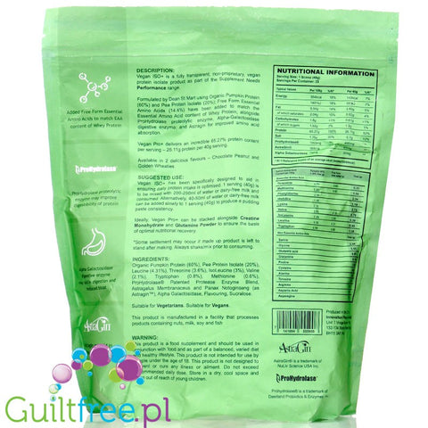 Supplement Needs Vegan ISO+ Golden Wheaties 1 kg