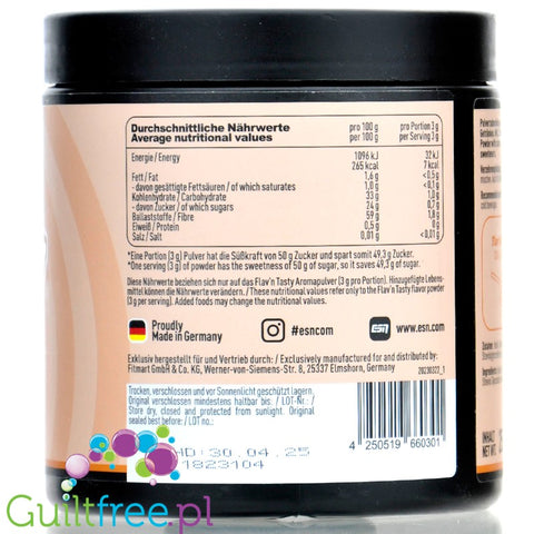 ESN Flav'N'Tasty Pudding Cream 250g - słodzony aromat w proszku, Krem Budyniowy & Karmel