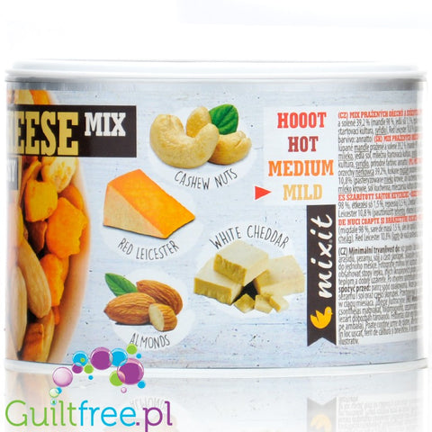 Mixit Nuts & Cheese Mix - migdały i nerkowce z cheddarem i serem red leicester