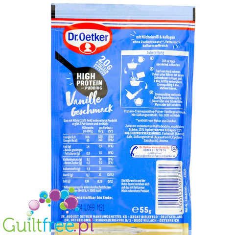 Dr Oetker High Protein Pudding Vanille 55g