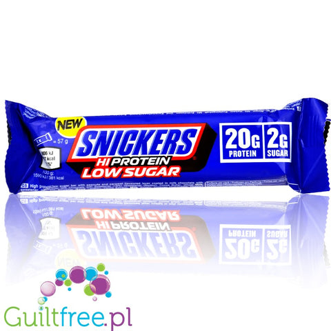 Snickers Hi-Protein Low Sugar - baton białkowy 20g białka, Czekolada, Karmel & Masło Orzechowe