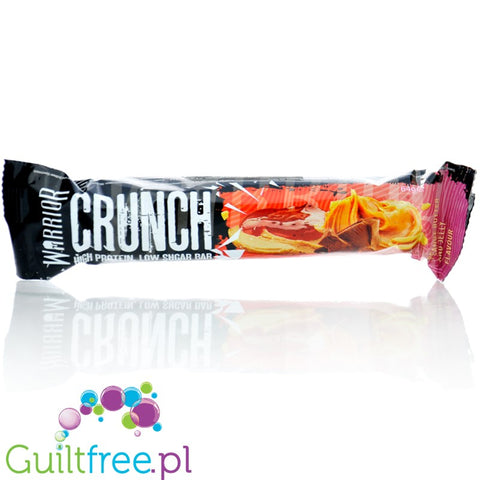 Warrior Crunch Peanut Butter & Jelly - baton 20g białka, Masło Orzechowe z Dżemem Truskawkowym