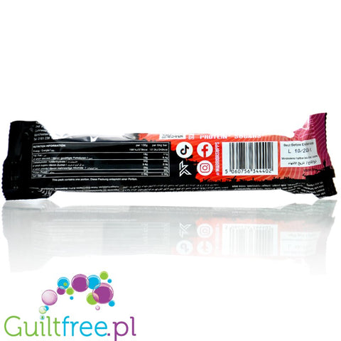 Warrior Crunch Peanut Butter and Jelly protein bar with crunchy crispies