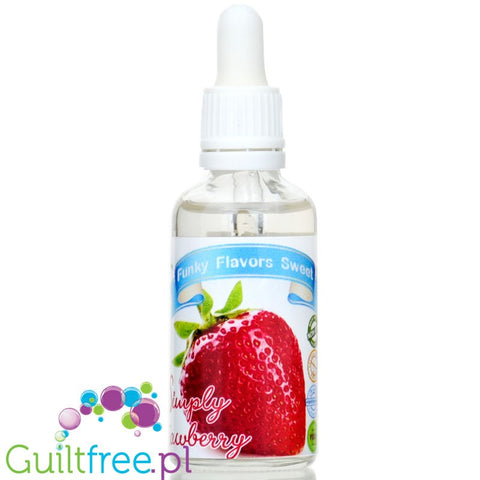 Funky Flavors Sweet Simply Strawberry - słodkie truskawkowe kropelki aromatyzujące bez cukru, tłuszczu i kalorii
