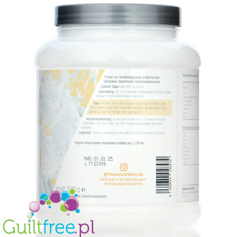More Nutrition Total Vegan Protein Geschmacksneutral - unflavored unsweetened pure vegan protein powder