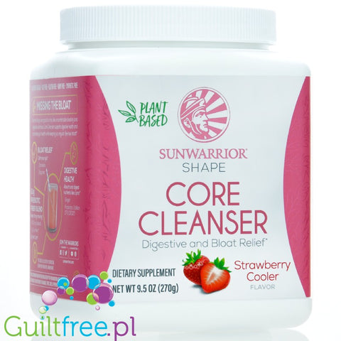 Sunwarrior Shape Core Cleanser Strawberry Cooler, Digestive & Bloat Relief
