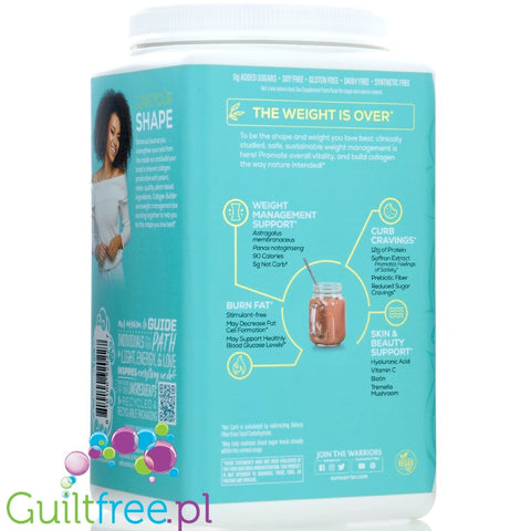 Sunwarrior Shape Slim Collagen Boost, Chocolate - beauty & slimming formula