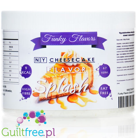 Funky Flavors Splash NY Cheesecake 6kcal 150g - błonnikowy aromat słodzący w proszku, sernikowy z krówkami i ciasteczkami