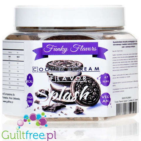 Funky Flavors Splash Cookies & Cream 6kcal 200g - skoncentrowany ciasteczkowy aromat słodzący w proszku
