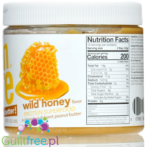 Nuts 'N More Wild Honey - Peanut butter with xylitol and WPI protein, wild honey flavor