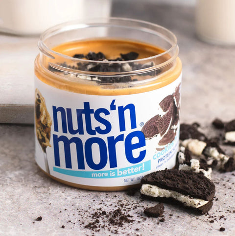 Nuts 'N More Cookies Cream WPI protein infused peanut spread with xylitol