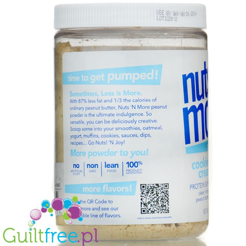 Nuts 'N More Peanut Powder Cookies 'n Cream - masło orzechowe 87% mniej tłuszczu z kawałkami ciasteczek