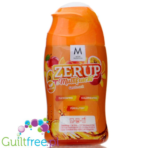 More Nutrition Zerup Multifrucht na 8L - skoncentrowany syrop do wody bez cukru i kalorii, Multiwitamina