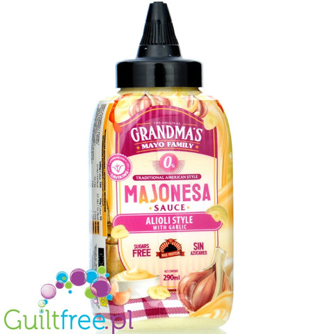 Grandma's Majonesa Sauce Alioli with Garlic - czosnkowy keto sos majonezowy bez cukru