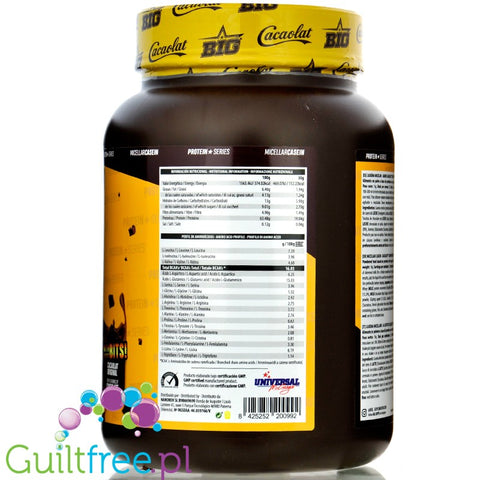 BIG® Micellar Casein, Cacaolat® 1kg - kazeina z ZMA, smak Mleko Czekoladowe jak Nesquik