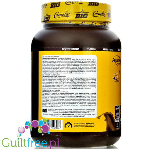 BIG® CFM ISO Zero, Cacaolat® 1kg - Provon® 90% exclusive WPI CFM protein supplement, Chocolate Milk flavor