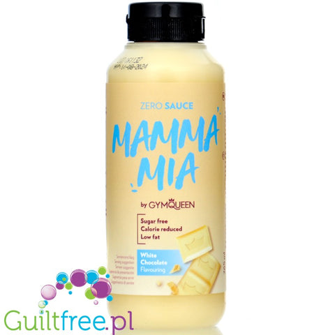 GymQueen Mamma Mia Sauce White Chocolate - wegański syrop bez cukru o smaku białej czekolady 37kcal